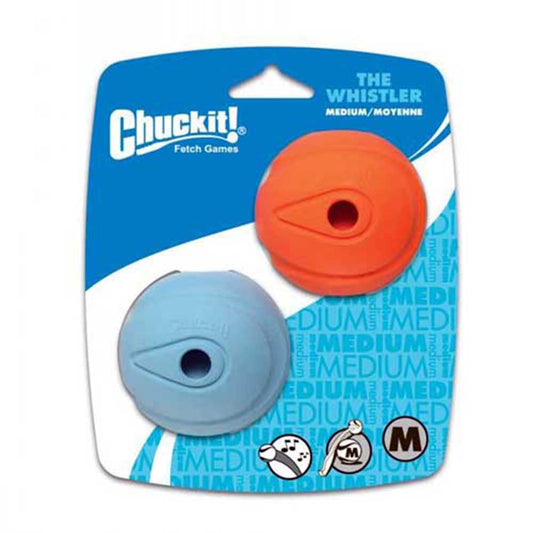 Chuckit! Whistler Ball Dog Toy, Medium 2.5" (6Cm) - 2Pack