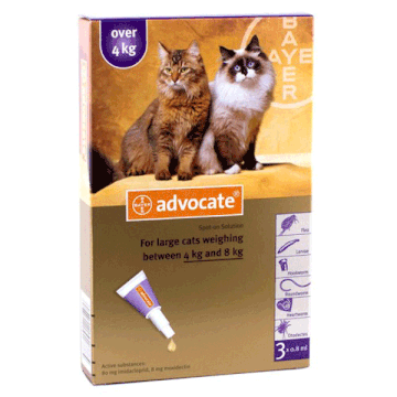 Advocate Large Cat 4-8kg (9-18lbs), 3 Pack