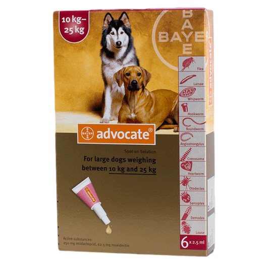 Advocate for Large Dogs 10-25kg (22-55lbs), 6 Pack