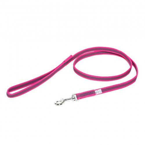 Julius-K9 Color & Grey Super-Grip Leash Pink-Grey Width (1/2" / 14mm) Lenght (4ft / 1.2 m) With Handle, Max for 66lb/30 kg Dog