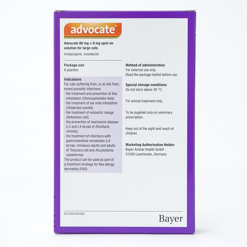 Advocate Large Cat 4-8kg (9-18lbs), 6 Pack