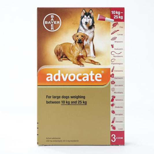 Advocate for Large Dogs 10-25kg (22-55lbs), 3 Pack