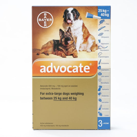 Advocate X Large Dogs Over 25Kg  3 Pack