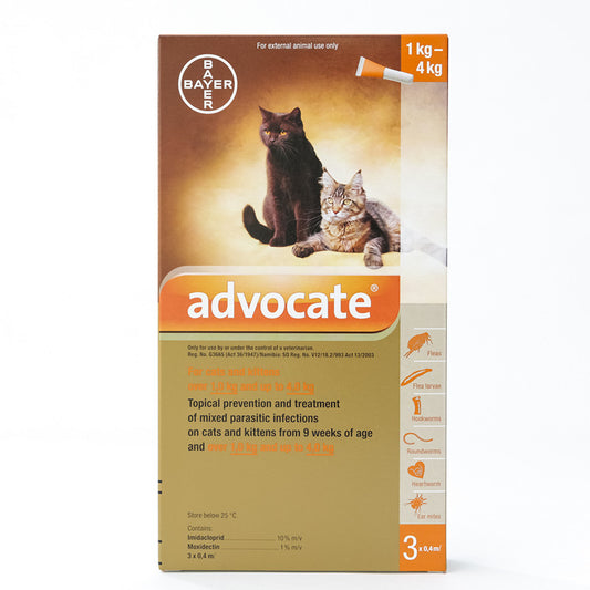 Advocate For Small Cats under 4Kg (8.8lbs), 3 Pack