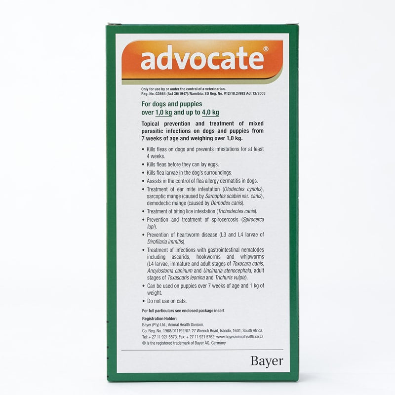 Advocate for dogs and puppies below 4kg (8.8 lbs), 3 Pack