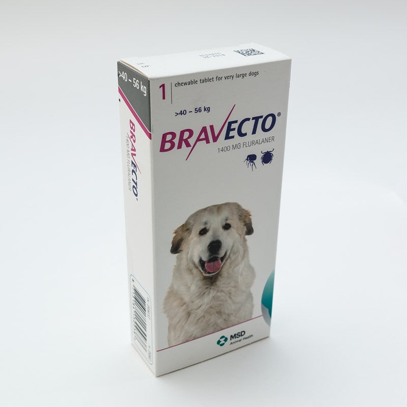 Bravecto 1400mg for X-Large Dogs weighing 40-56kg (88-123lbs)