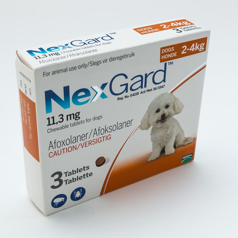 NexGard Chews For Very Small (Toy) Dogs 2-4kg (4-10lbs) , 3 Pack