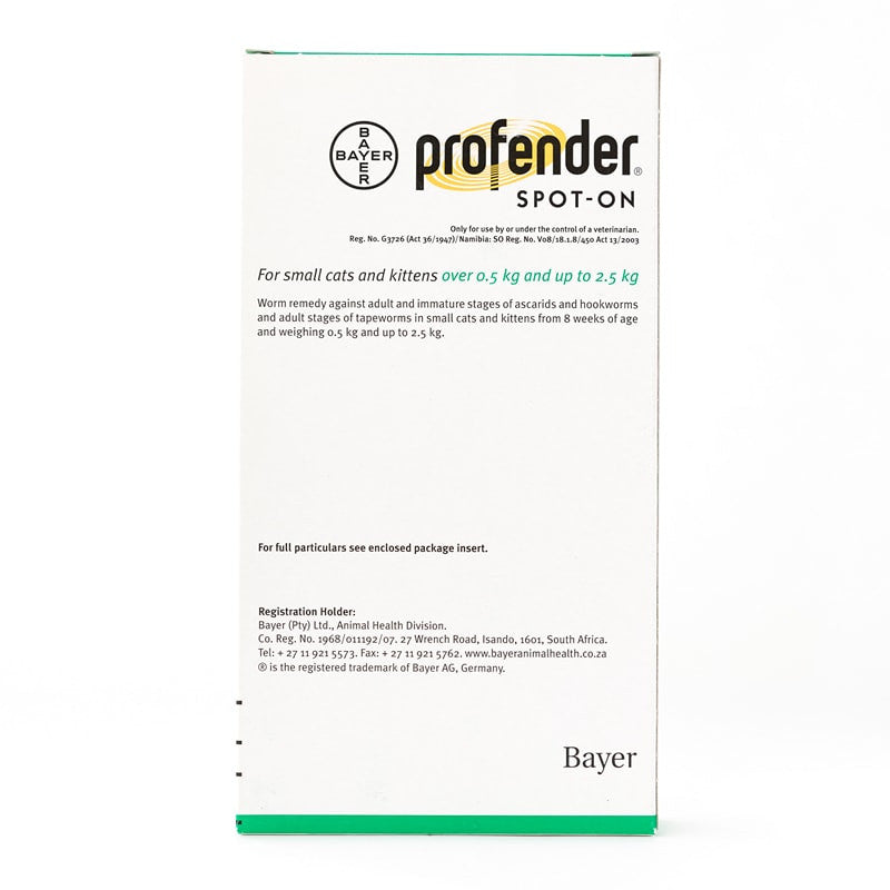 Profender Spot-on  for Small Cats under 2.5kg (5.5lbs), Single Tube Pack