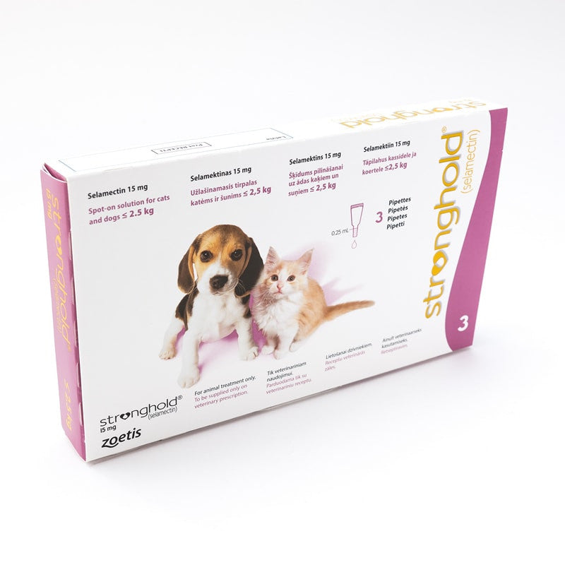 Stronghold For Cats & Dogs under 2.5kg (5lbs) Pink, 3 Pack