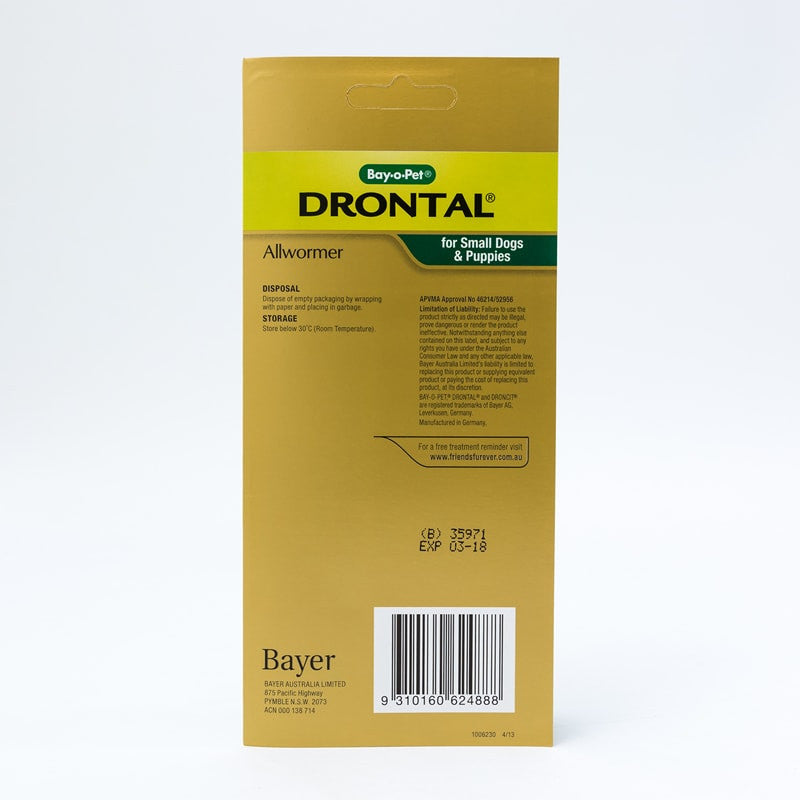 Drontal Allwormer Tablets For Small Dogs & Puppies
