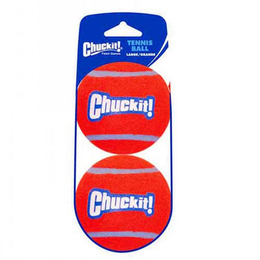 Chuckit! Tennis Ball Dog Toy, Large (7Cm D) 2-Pack (Sleeve)