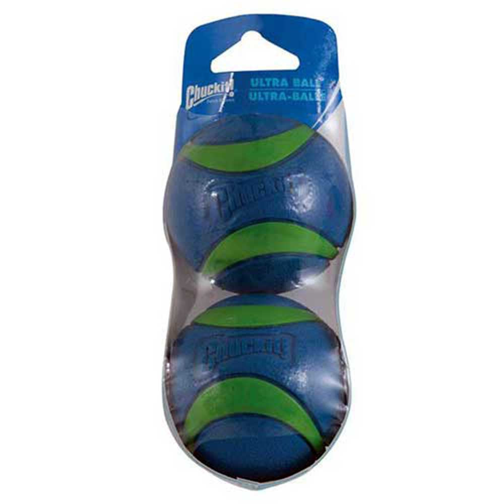 Chuckit! Ultra Ball Dog Toy, Medium Green And Blue 2Pack