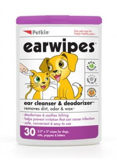 Toallitas para oídos, paquete de 30 (Petkin)