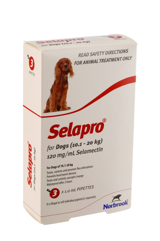 Selapro® Spot On Perro Mediano, paquete de 3