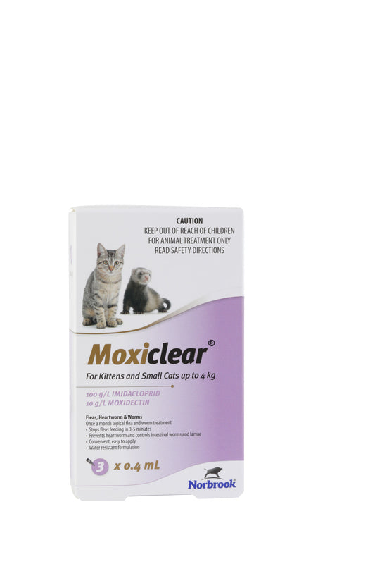 Moxiclear® pour chatons et chats de moins de 4 kg, paquet de 3