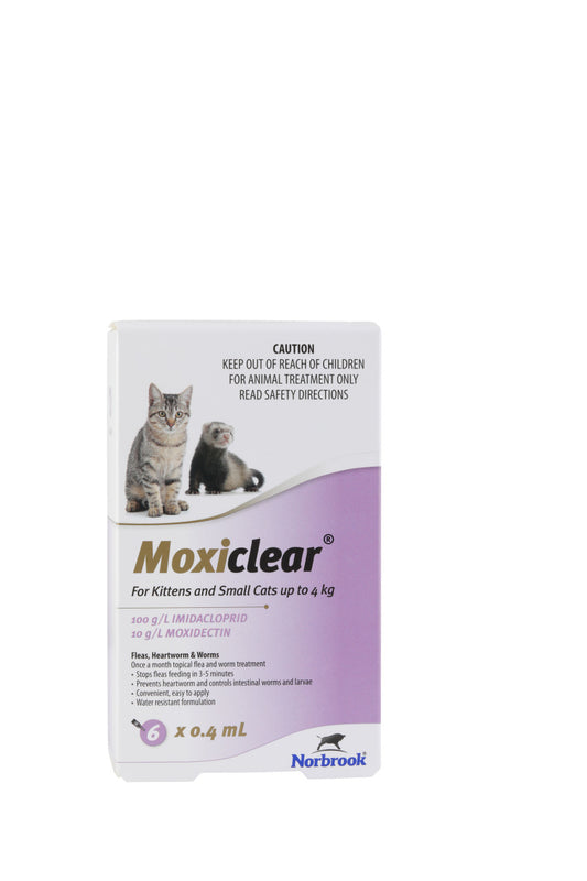 Moxiclear® pour chatons et chats de moins de 4 kg paquet de 6