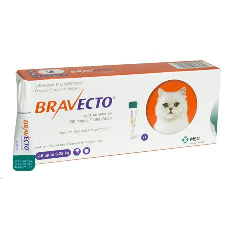 Bravecto 250mg Spot-On Solution For Medium Cats 2.8-6.25kg (6-14lbs)