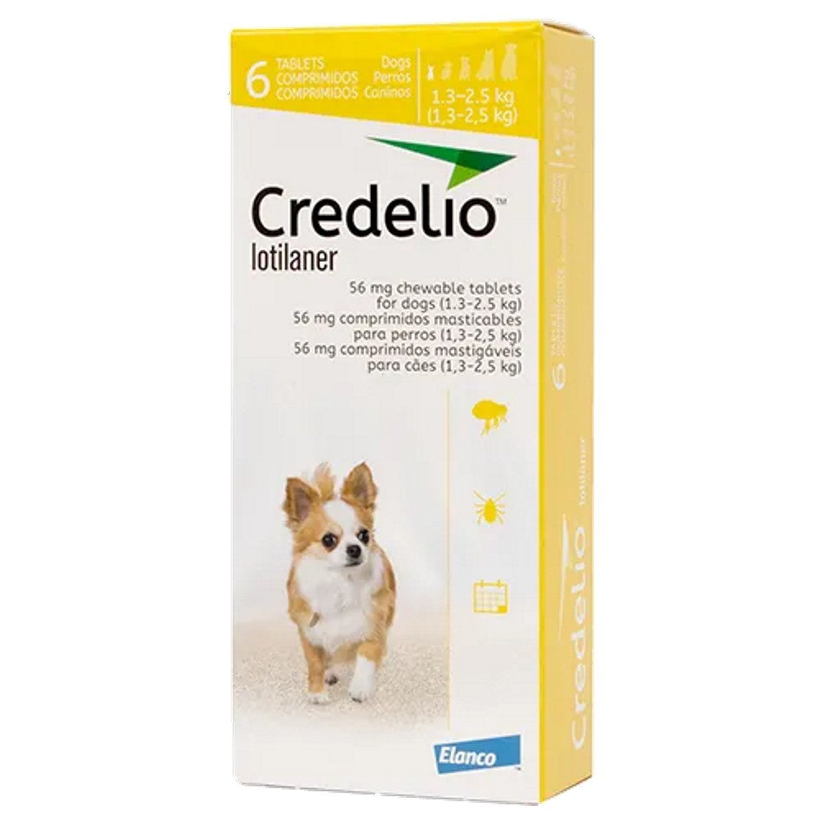 Credelio 56,25 mg comprimidos masticables para perros (paquete de 6)