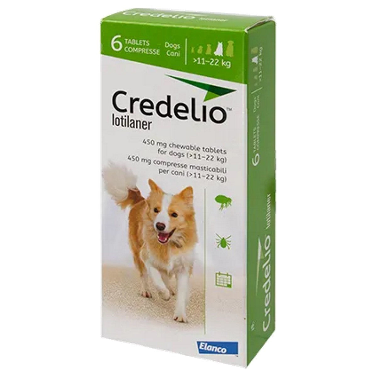 Credelio 450 mg comprimidos masticables para perros (paquete de 6)