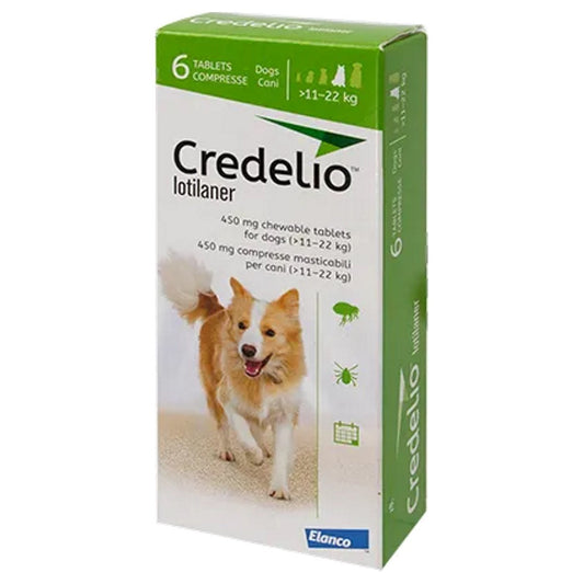 Credelio 450 mg comprimés à croquer pour chiens (paquet de 6)