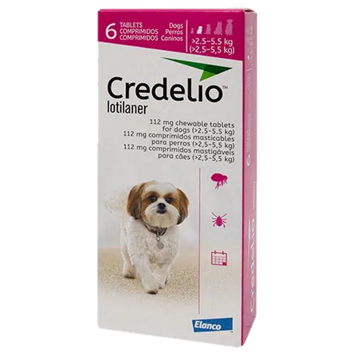 Credelio 112,5 mg comprimidos masticables para perros (paquete de 6)