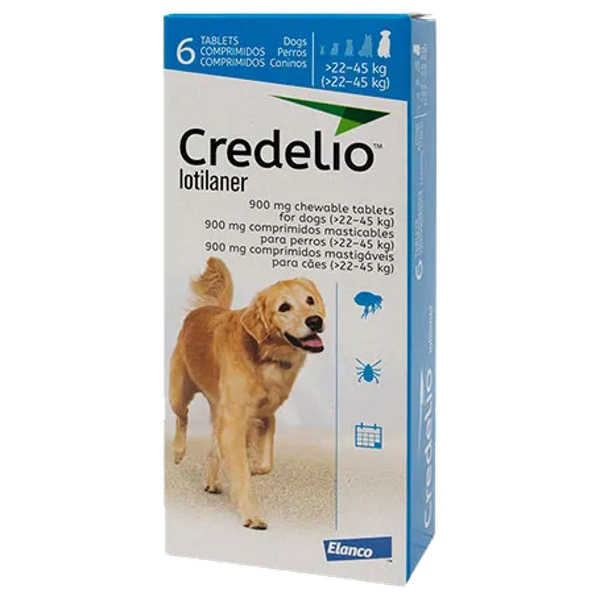 Credelio 900 mg comprimidos masticables para perros (paquete de 6)