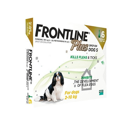 Frontline Plus para perros pequeños de 2 a 10 kg (menos de 22 libras), paquete de 6