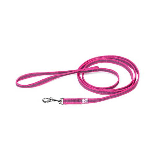 Julius-K9 Color & Grey Super-Grip Leash Pink-Grey Width (1/2" / 14mm) Lenght (10ft / 3 m) With Handle, Max for 66lb/30 kg Dog
