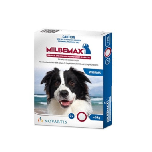 Milbemax Grand chien 5-25kg (11-55lbs) 2 Comprimés