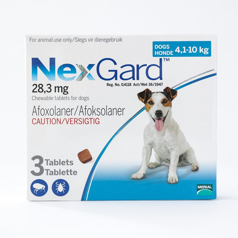 NexGard masticables para perros pequeños de 4 a 10 kg (10,1 a 24 libras), paquete de 3