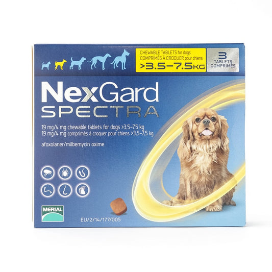 Nexgard Spectra Petit Chien 3,5 - 7,5 kg Paquet de 6