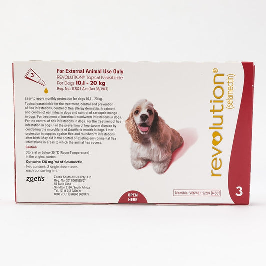 Revolution Red 3 Pack pour chiens 10-20kg (22-44lbs)