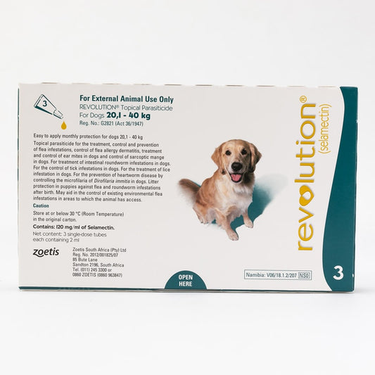 Revolution (Sarcelle) pour chiens de 20,1 à 40 kg (40,1 à 85 lb), paquet de 3