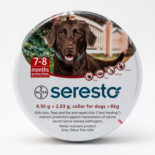 Collier anti-puces et anti-tiques Seresto pour grand chien (paquet de deux)