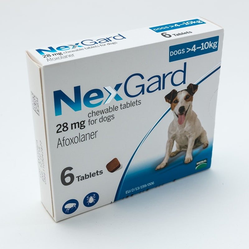 NexGard à mâcher pour petits chiens de 10,1 à 24 lb (4 à 10 kg), paquet de 6