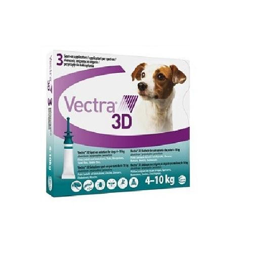 Vectra 3D Petit chien 4-10 kg, paquet de 3